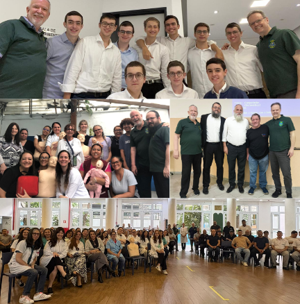 Colagem de workshops gratuitos da Hatzala: escolas, treinamento de RCP e capacitação em primeiros socorros